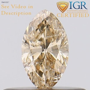 0.26 cts. CERTIFIED Marquise Brilliant Cut SI2 Fancy Brown Color Loose Natural Diamond 29256