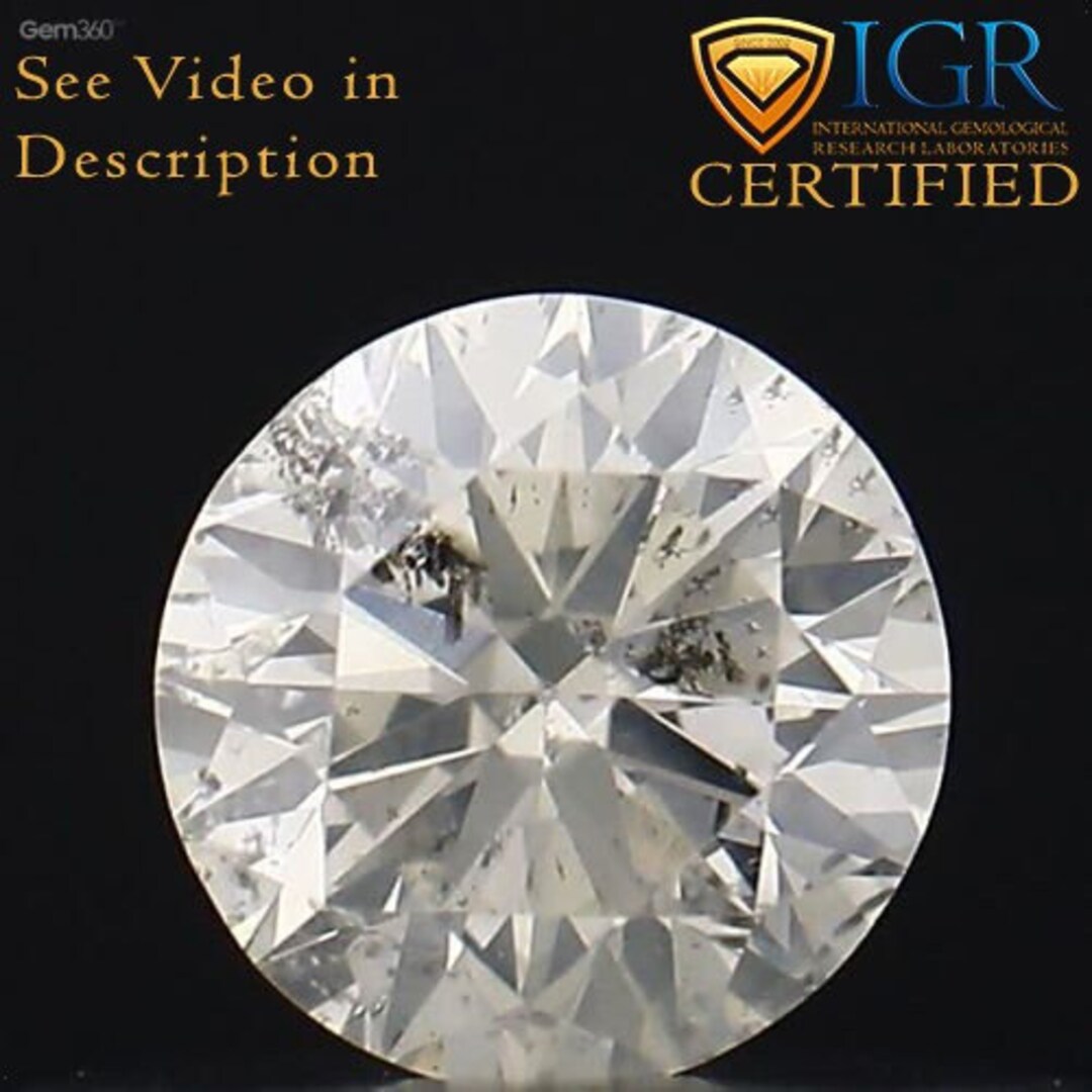 Diamant Loose Ronde Brillante Amélioré Naturel Certifié 0,85 Carat D