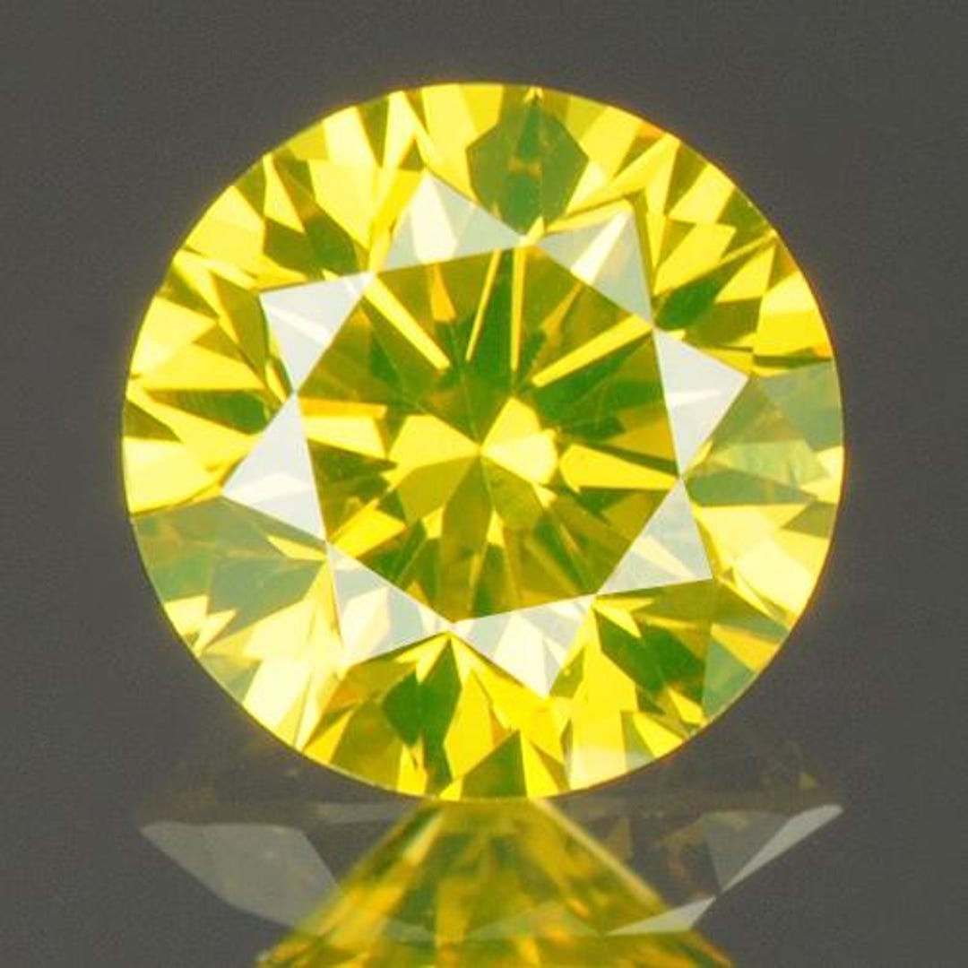 Lot De 10 Diamants Jaune Canari VVS1 - 1,80 Mm Rond, Taillés - Gros - Neuf Sans Emballage