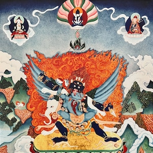Vajrakilaya Giclee: Tibetan Buddhism Art for World Peace (18x24