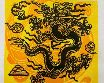 Year of the Dragon, Woodblock Dragon Art