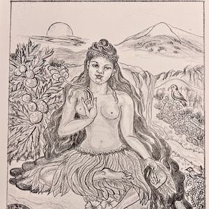 Peaceful Pele, the Hawaiian Volcano goddess, Goddess Pele, Hawaiian Goddess, Hawaii, Big Island, Volcano, Goddess, Hawaiian Art, Lithostone