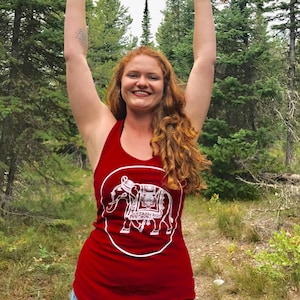 Elephant tank, Indian elephant tank shirt, elephant tank top, wearable art women&#39;s elephant tank, burgundy elephant tank, FaithStoneArt yoga