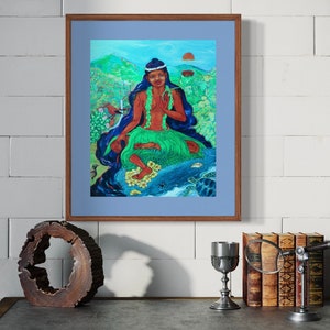 Giclée of Pele, Goddess Pele, Giclée of original painting, Hawaiian Volcano Goddess, Goddess, Hawaii volcanoes, Hawaiian mythology