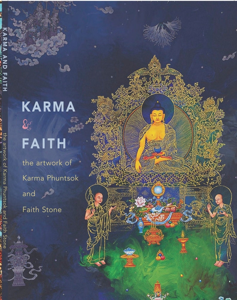 Karma & Faith, the Artwork of Karma Phuntsok and Faith Stone, a collection of paintings and woodblocks, Contemporary Buddhist Art, BuddhaArt image 2