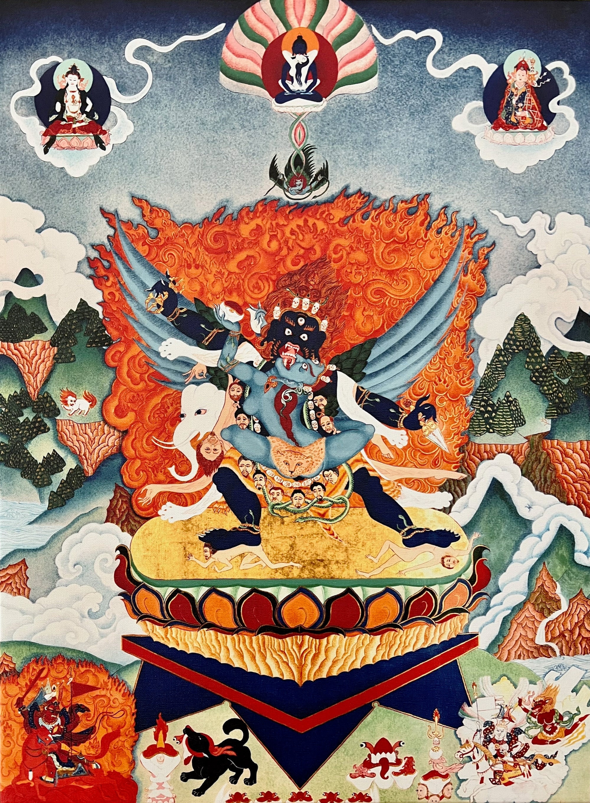 Vajrakilaya Giclee: Tibetan Buddhism Art for World Peace (18x24
