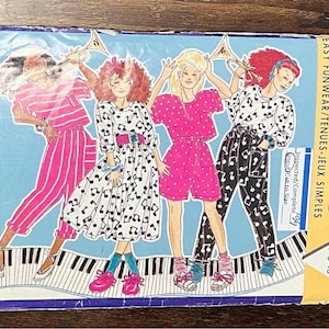 Busybodies by Butterick 4150 / 1980s Girls’ Top, Shorts, Pants, and Skirt, Sizes 7, 8, and 10 / Uncut Sewing Pattern