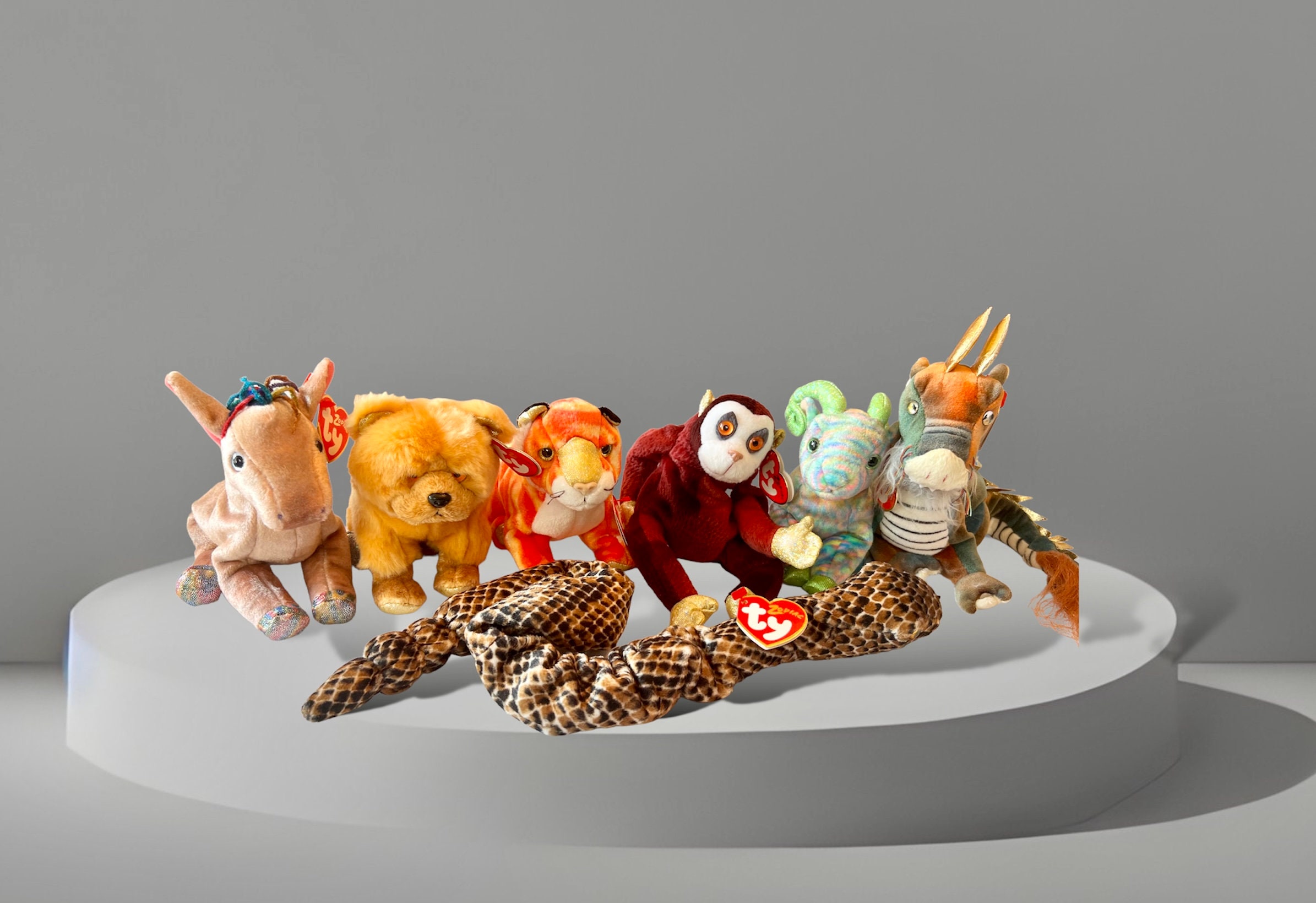Vintage/ 12 Chinese Zodiac Beanie Babies/2000/complete Set Vintage/ 12 Chinese Zodiac Beanie Babies/2000/complete Set