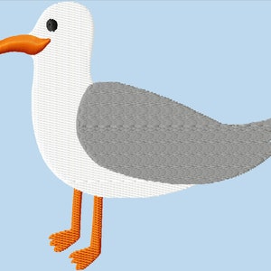 Seagull Embroidery Design Maritime File Fill Stitch 4x4