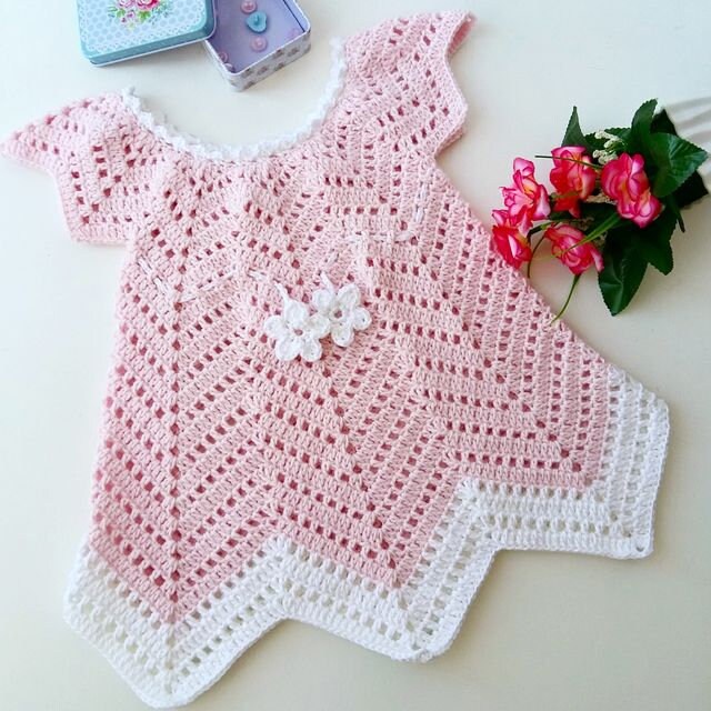 Crochet Patterns | Baby Blossom crochet summer dress
