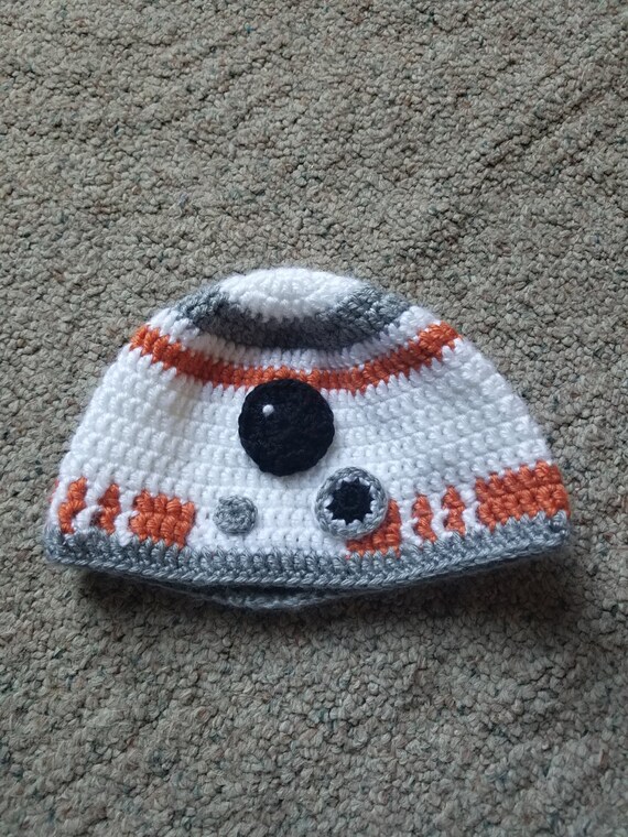Crocheted BB8 Inspired Beanie Hat 