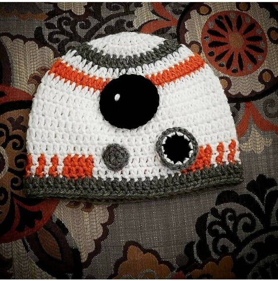 Crocheted BB8 Inspired Beanie Hat 