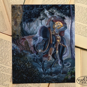 The Headless Horseman of Sleepy Hollow - Sleepy Hollow Wall Art Print - Dark Academia Art - Gothic Prints - Halloween Art Print - Spooky Art