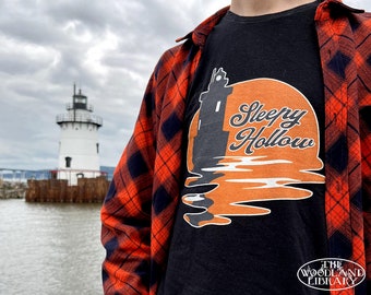 Sleepy Hollow Lighthouse t-shirt, Ocean Shirt, Ocean Shirt Women, Coastal Grandmother, Black T-shirt, Halloween