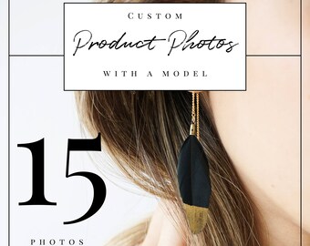 Professional Custom Styled Product Photos with a Model for 5 Products (3 each for a total of 15 photos) | Professional Product Photography