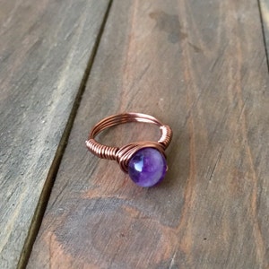 Amethyst Copper Ring image 3