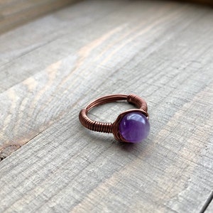 Amethyst Copper Ring image 6