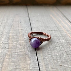 Amethyst Copper Ring image 2