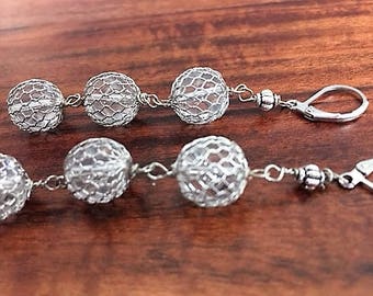 Crystal dangling earrings