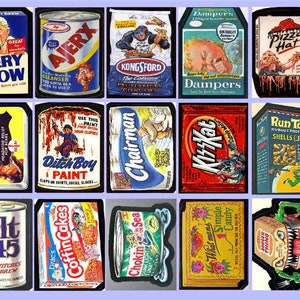WACKY PACKAGES MAGNETS, conjunto 5 novos 15 - Brilhante