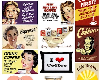 Koffie humor foto | Etsy Nederland