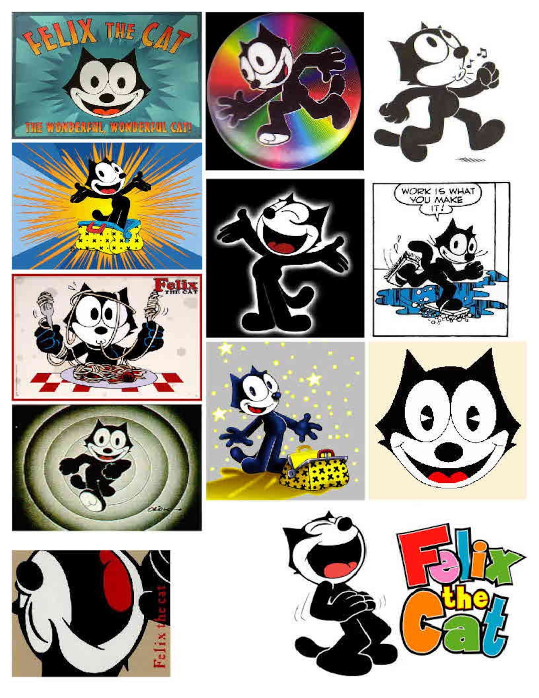 FELIX THE CAT 12 Magnets - Glossy - Etsy