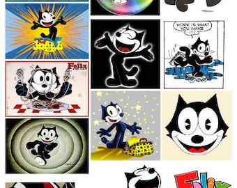 FELIX THE CAT 12  magnets - Glossy
