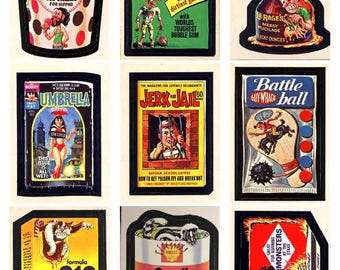 WACKY PACKAGES MAGNETS,  large size set C   9 - Glossy