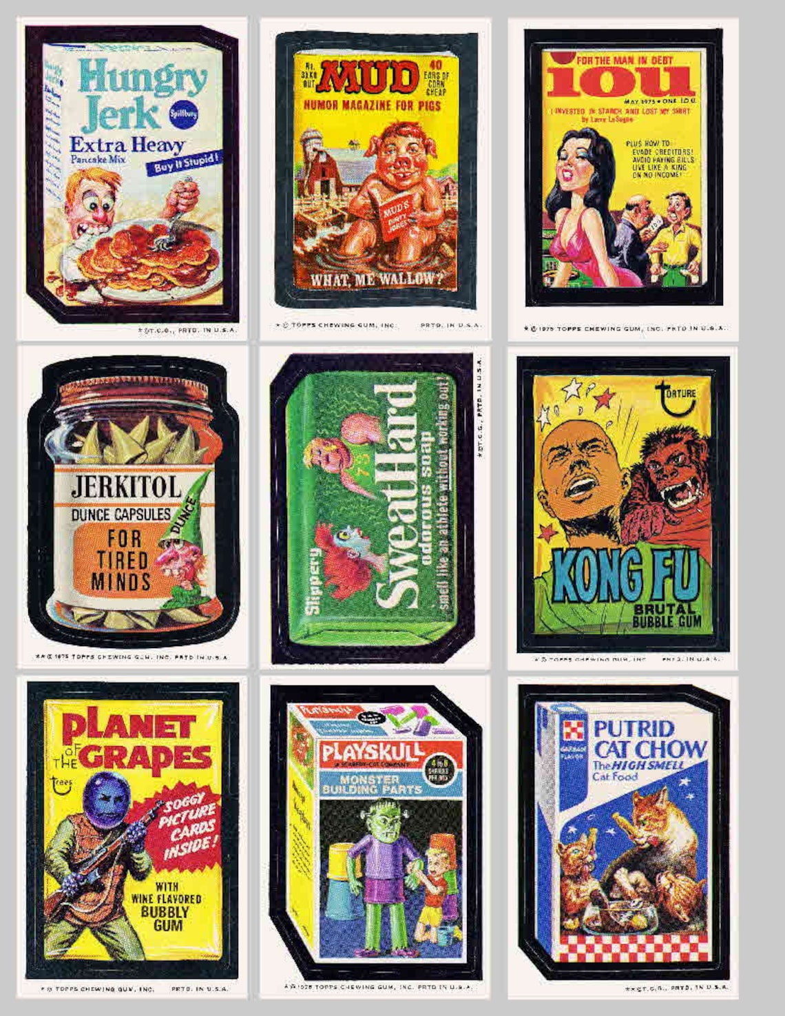 WACKY PACKAGES Large Size Set 2 9 Glossy Etsy