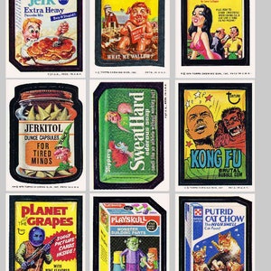 WACKY PACKAGES ÍMÃS, tamanho grande conjunto 2 9 - Brilhante