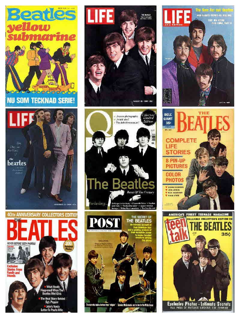 Beatles Magazine Covers, 9 PHOTO FRIDGE MAGNETS Glossy - Etsy
