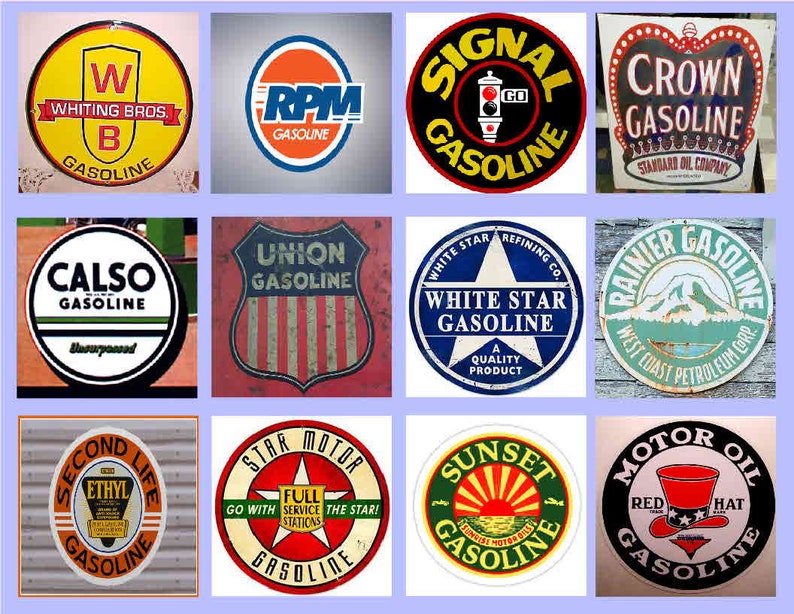 Calso Signs GAS SIGNS ( Set 5 of 5 ) Magnets, 12 - Glossy - Etsy