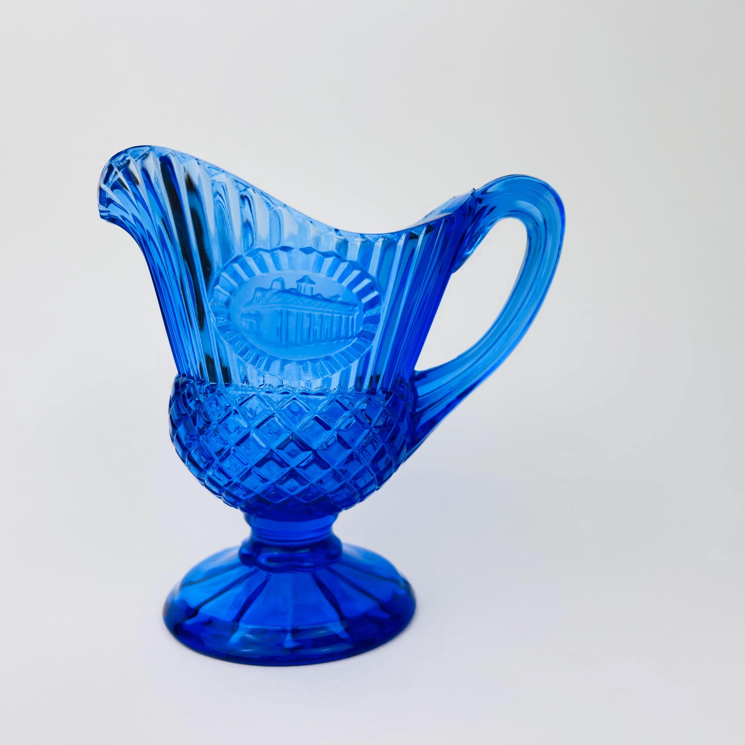 ヴィンテージ エイボン コバルトブルー ガラス ピッチャー：アメリカン