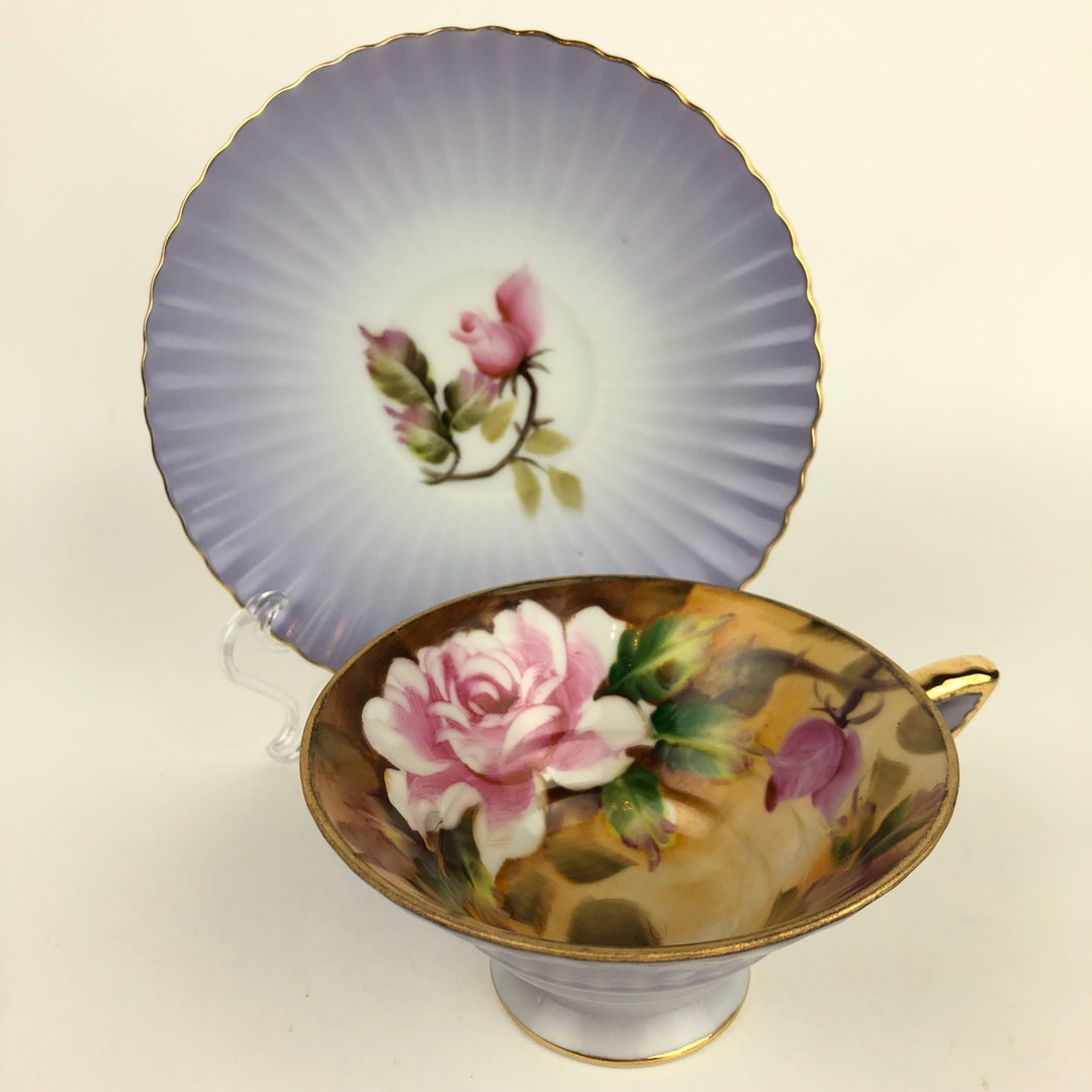 Lefton China Hand Painted Tea Cup and Saucer ~ Porcelain Teacup and ...