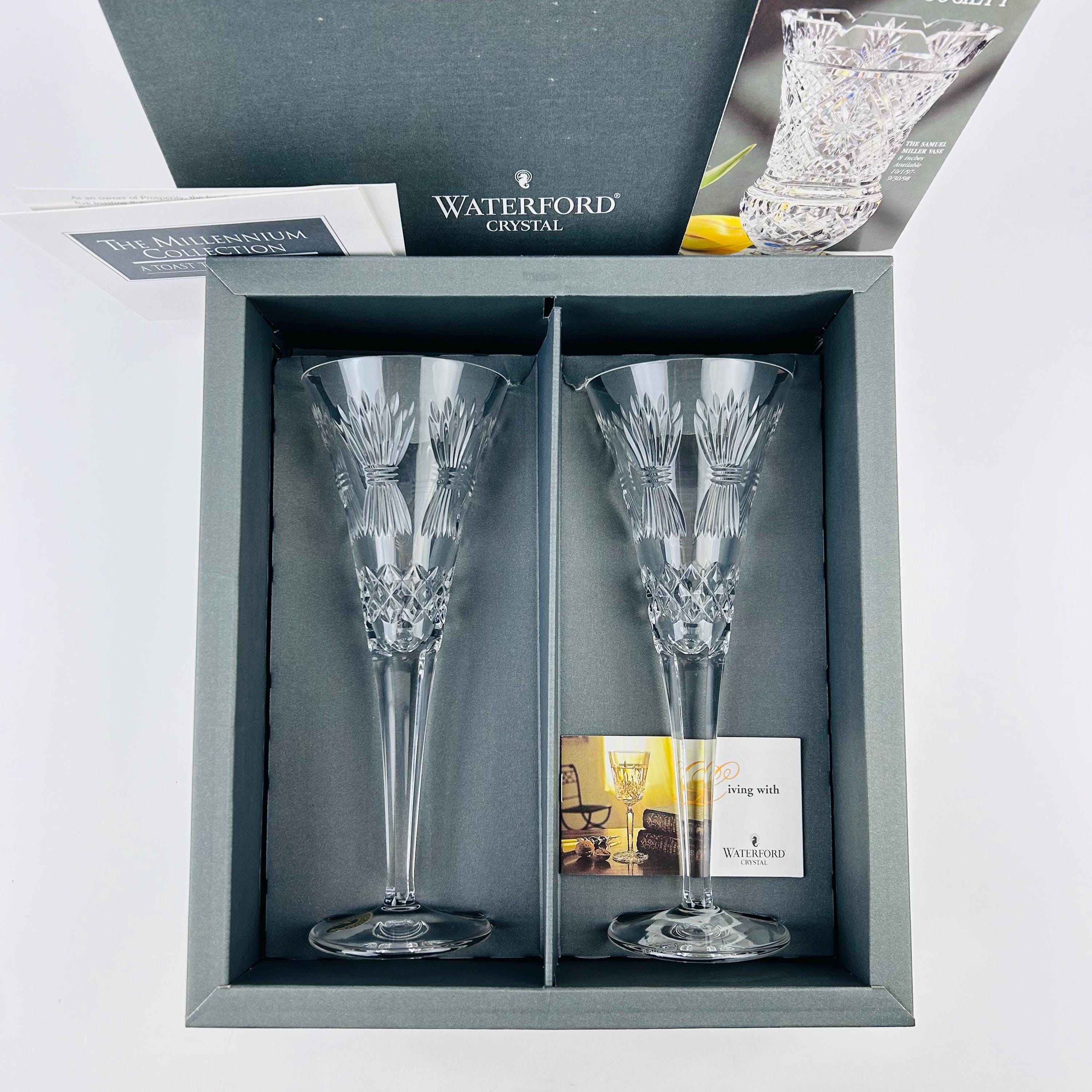 Service De 12 Flutes En Cristal Soufflé XIX ème Louis Philippe Baccarat St Louis