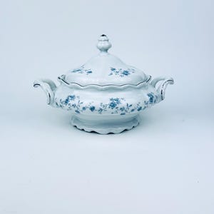 Bayerisches Porzellan Johann Haviland Blaue Garland Suppenterrine Auflaufform ~ Vintage deutsches Porzellangeschirr ~ Made in Germany