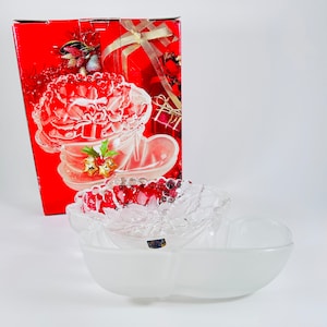 Beautiful Vintage Mikasa Crystal Bon Bon Server ~ Perfect for Santa&#39;s Treats ~ Crystal Serving Candy Trinket Dish