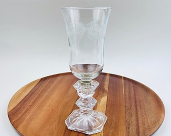 Vintage Christmas Clear Glass Votive Cup by Home Interiors Gifts  ~ Votive Glasses for Sconces or Candle Holders ~  Holly Holiday