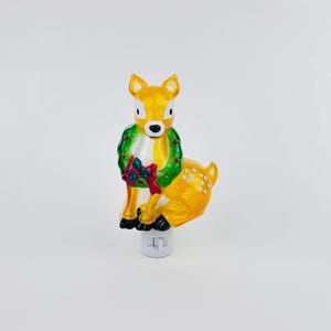 Vintage Christmas  Reindeer Plastic Acrylic Night Light
