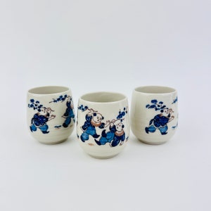 Vintage Japanese Ceramic Sake Cups ~ Japanese Tea Ceremony Mugs ~ Japanese Karako