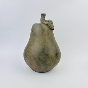Large Giant Realistic Pear ~ Artificial Fruit Centerpieces ~ Huge Plastic Pear Bronze Color Fruits Decor ~ Gian Pear Sculpture