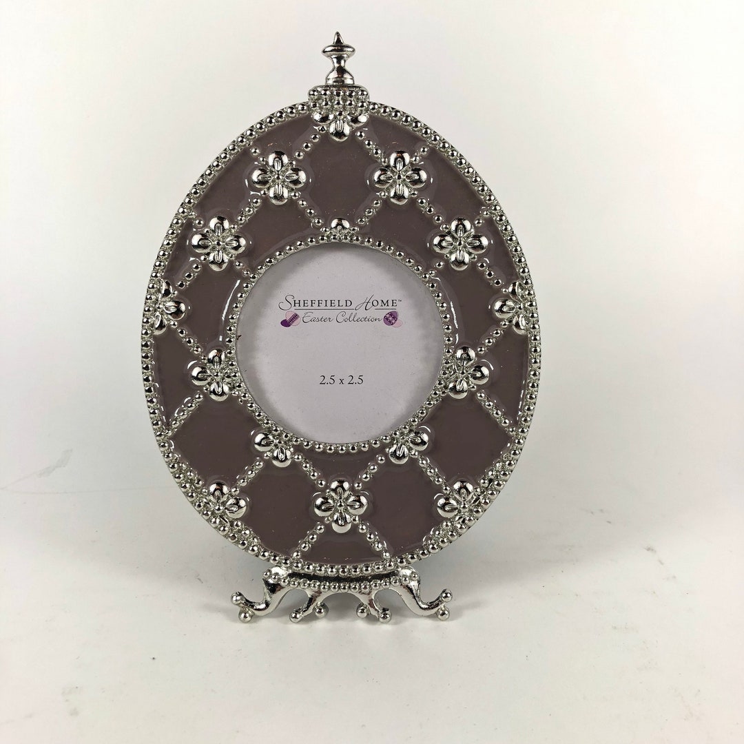Egg Photo Frame Sheffield Home Photo Frame Enameled Metal Photo Frame