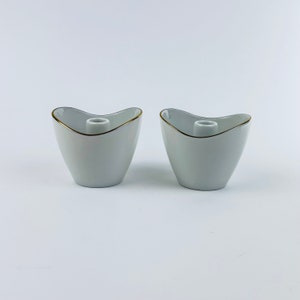 White Porcelain Candleholders by Thomas Germany ~ Thin Beeswax Candles Candleholders ~ Candle Holders for Church Candles