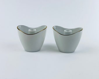 White Porcelain Candleholders by Thomas Germany ~ Thin Beeswax Candles Candleholders ~ Candle Holders for Church Candles