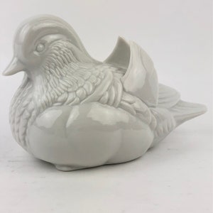 Ceramic White Dove by LJ Japan/ Dove Ceramic Figurines/ White Ceramic Pigeon/  Made in Japan