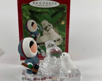 2000 Frosty Friends Hallmark Keepsake Christmas Ornament 21st In Series Ice Sculpture