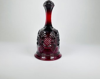 Vintage Avon Cape Cod Collection Ruby Red Hostess Dinner Bell Christmas 1979