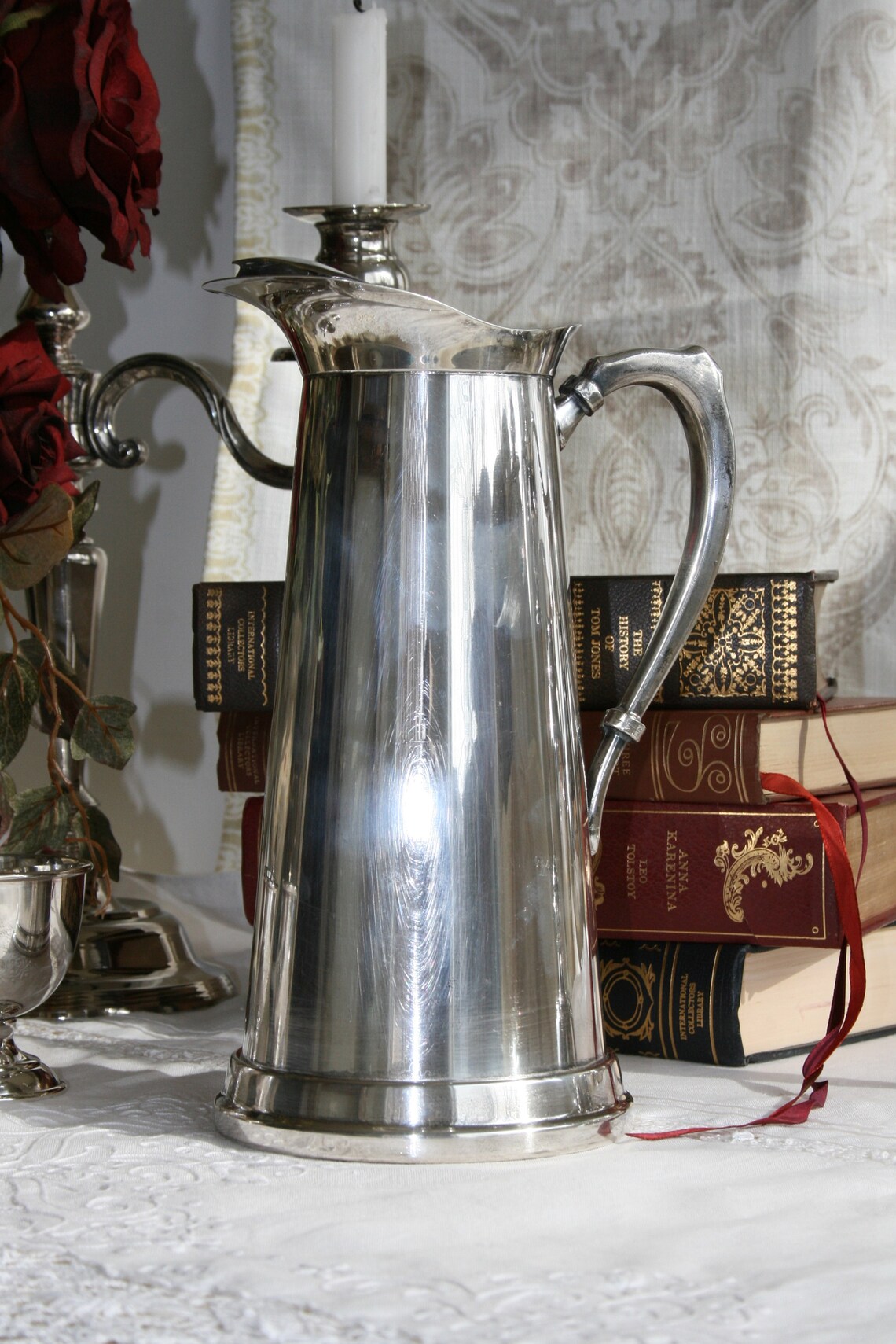 5th Avenue Silverplated Pitcher/ Farm House design/ Rustic Etsy