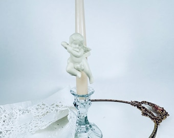 Vintage Engel-Engel-Cherub aus Porzellan: Serviettenring Kerze Umarmer
