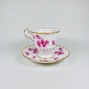 コレクション用コールポート ティーカップ＆ソーサーセット ～ 繊細なピンクの花 ～ お茶好きの方に最適